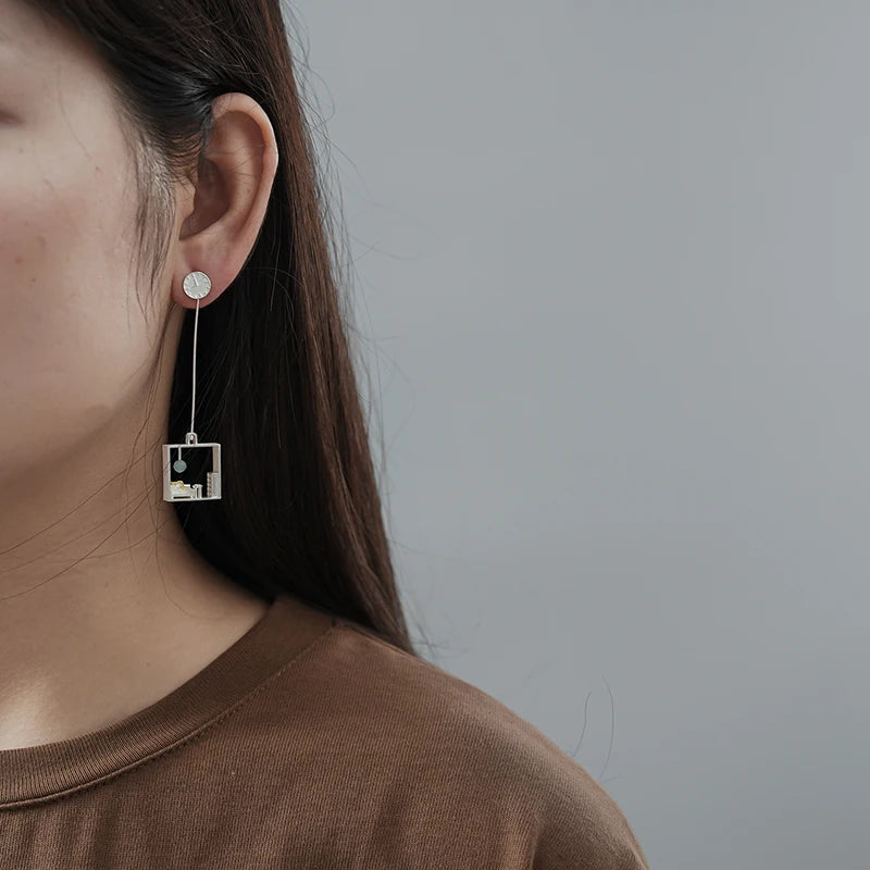 Lazy Cat Drop Earrings