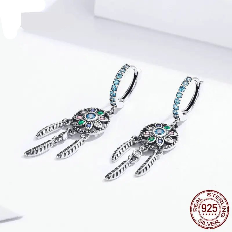 Bohemia Dreamcatcher Hanging Drop Earrings