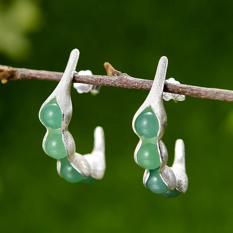 Pea Pods Drop Earrings