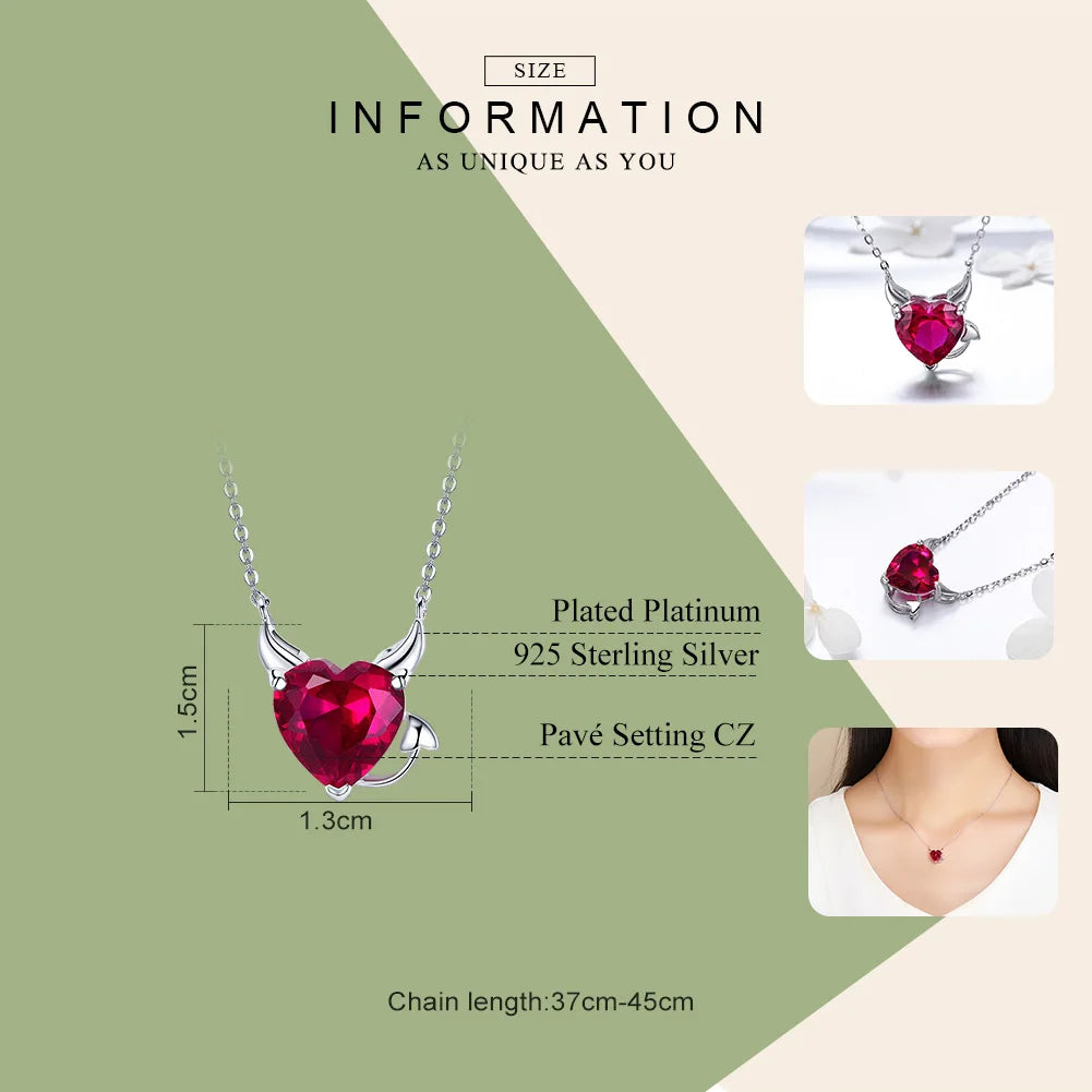 Scarlet Grace – Red Zircon Pendant Necklace