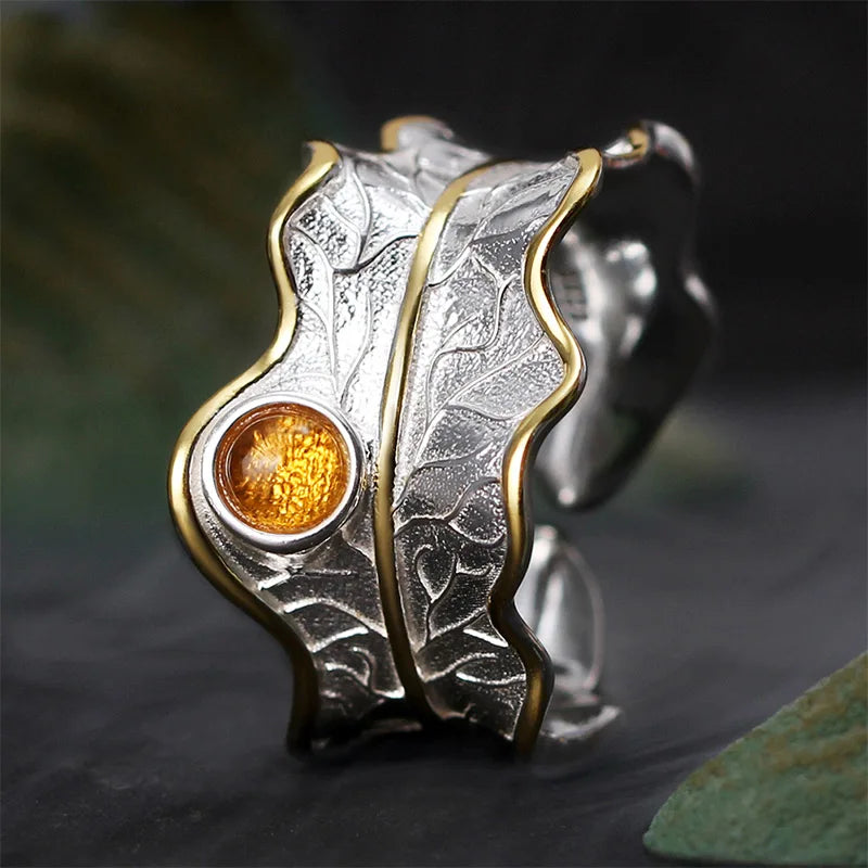 Peony Leaf Ring