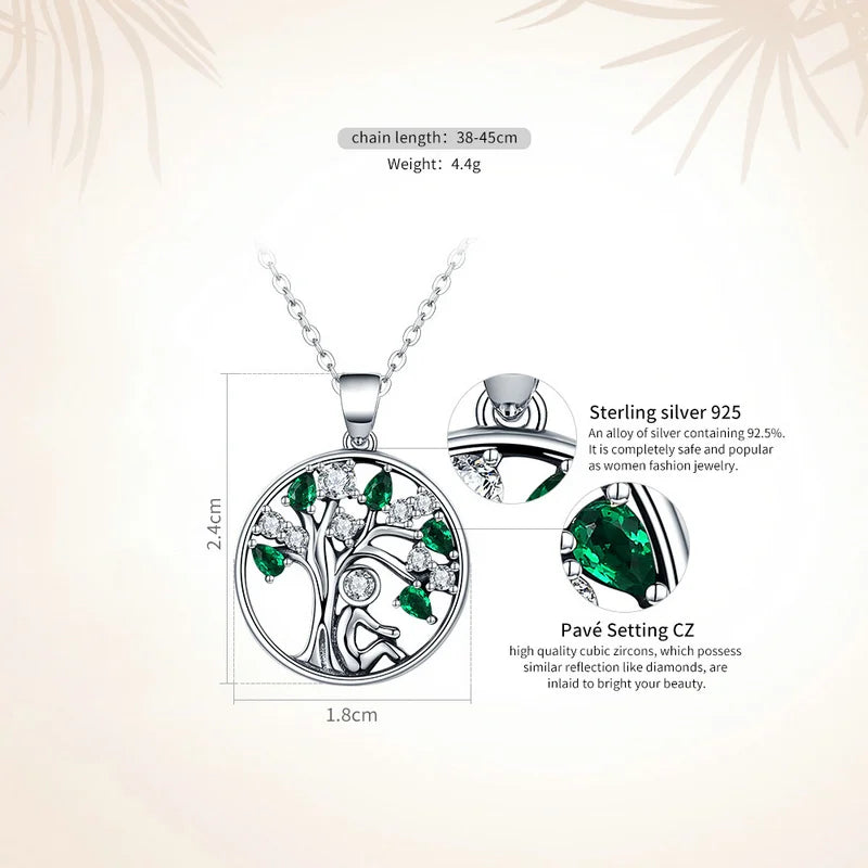 Rooted Radiance – Tree of Life Pendant Necklace