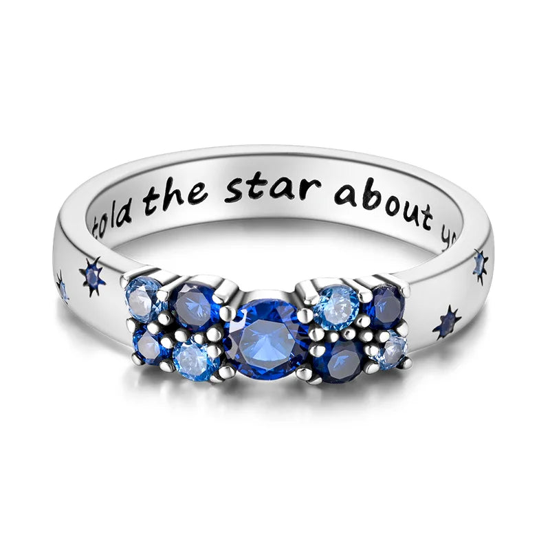 Celestial Cipher – Blue Star Ring