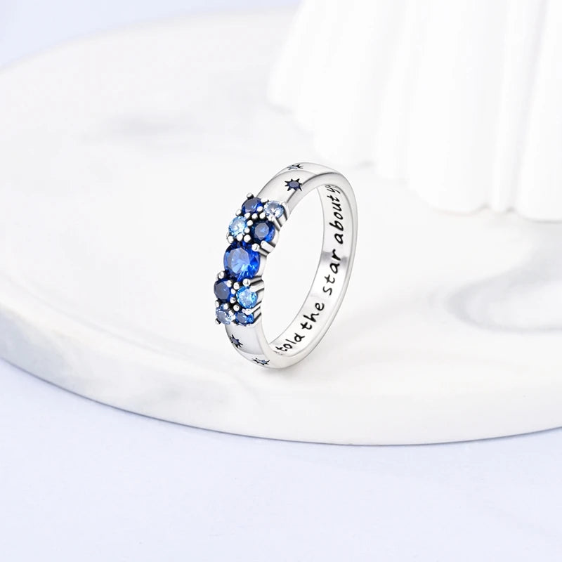 Celestial Cipher – Blue Star Ring