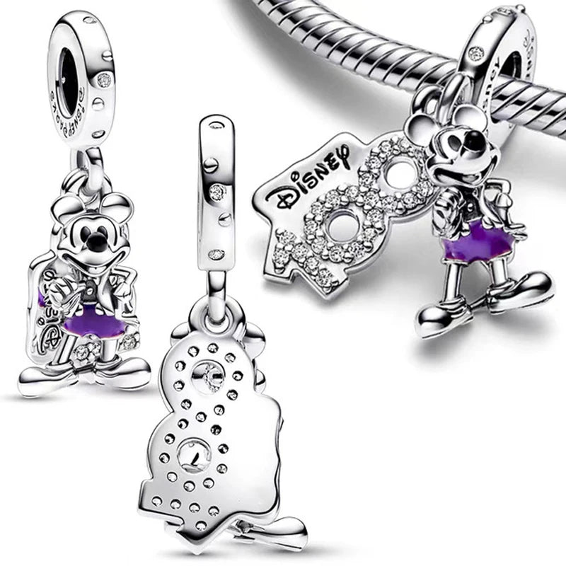 Mickey Disney Castle Donald Duck Daisy Duck Pendant Charms Beads