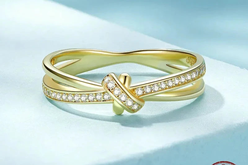 Bound Elegance – Double Layer Knot Ring