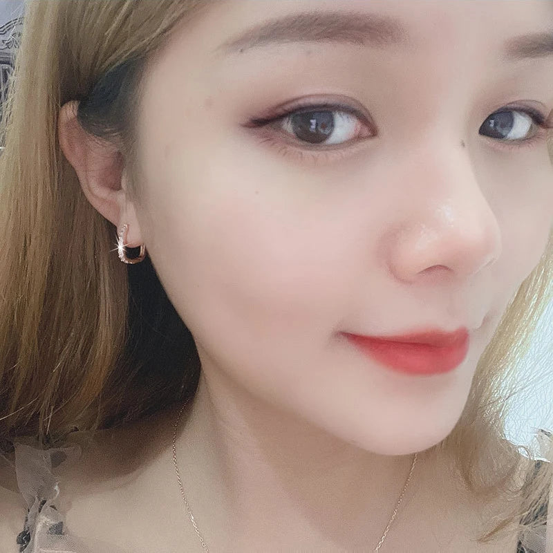 Lustre Loop – Crystal Hoop Earrings