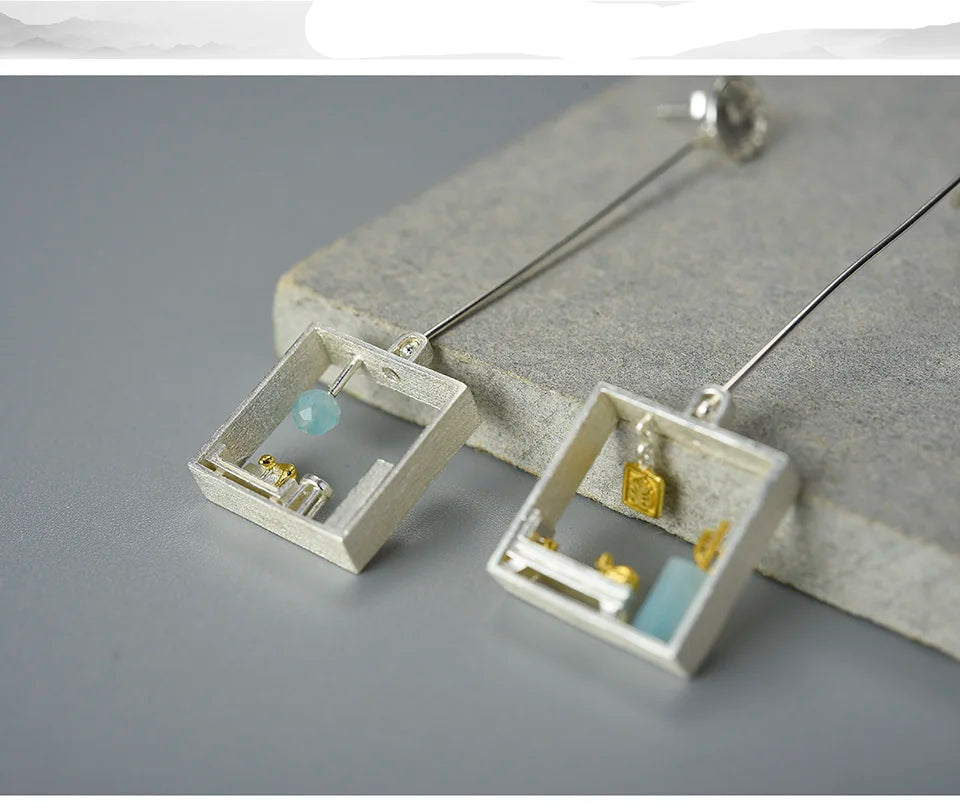 Lazy Cat Drop Earrings