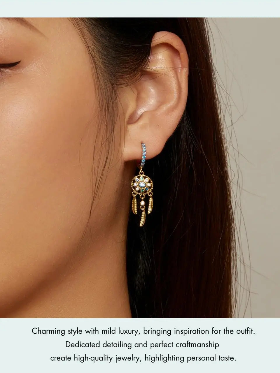 Bohemia Dreamcatcher Hanging Drop Earrings
