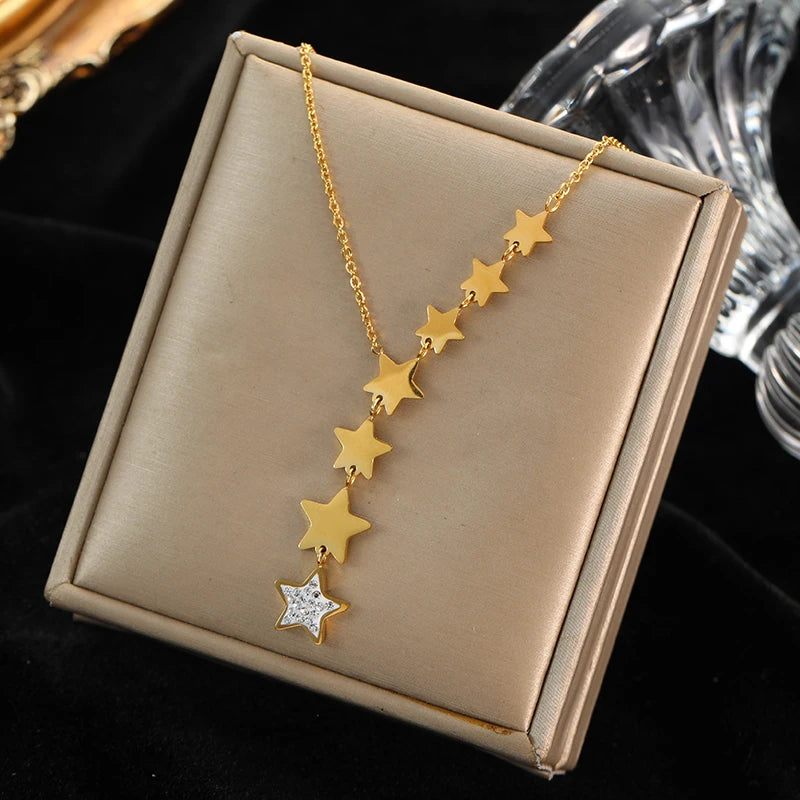 Gold Color Hollow Ball Beads Pendant Necklace