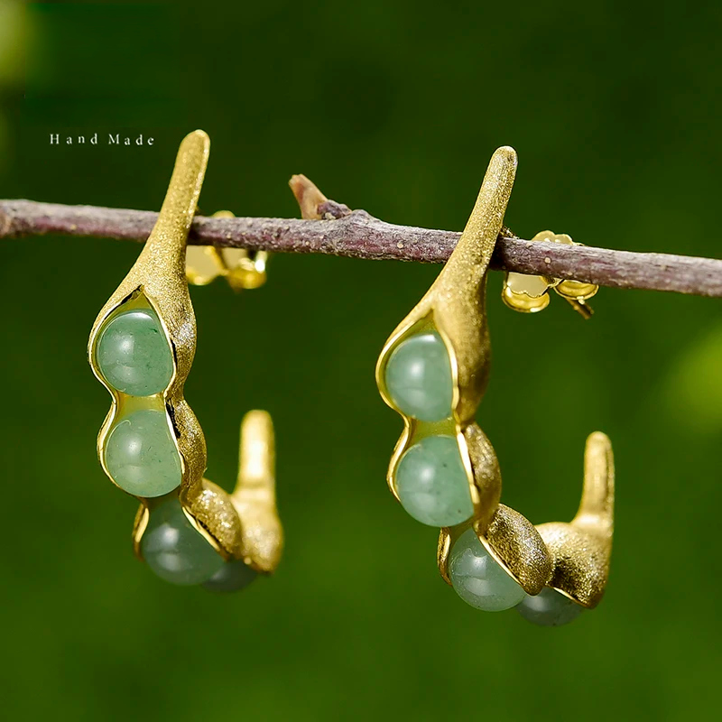 Pea Pods Drop Earrings