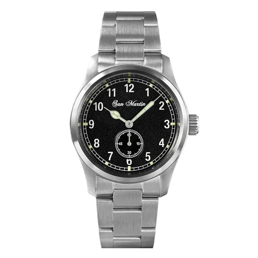 San Martin Pilot Watch 37mm – RONDA Quartz, Luminous, 10 Bar