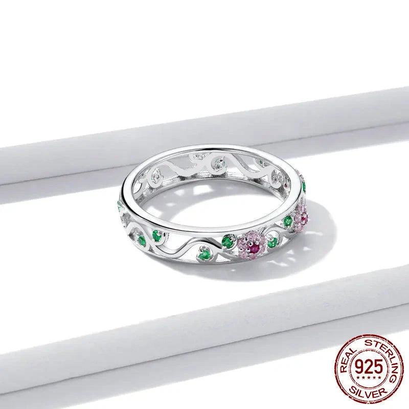 925 Sterling Silver Secret Garden Finger Ring