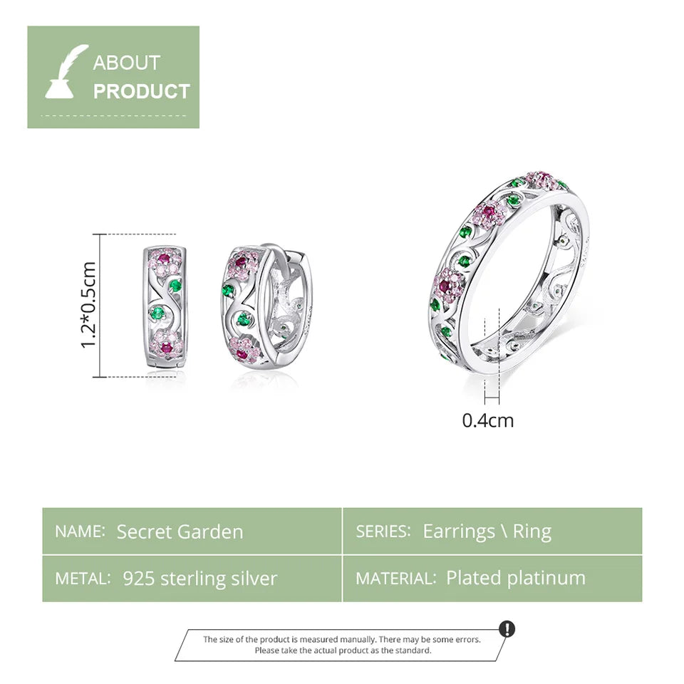 925 Sterling Silver Secret Garden Finger Ring