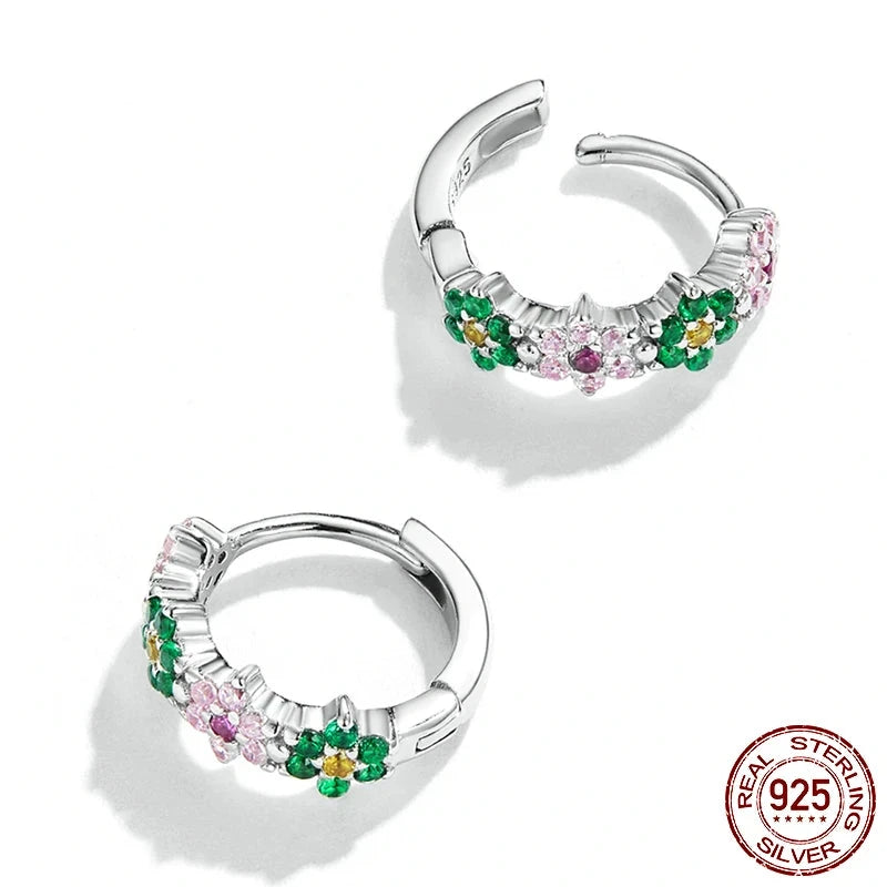 Real 925 Sterling Silver Spring Flower