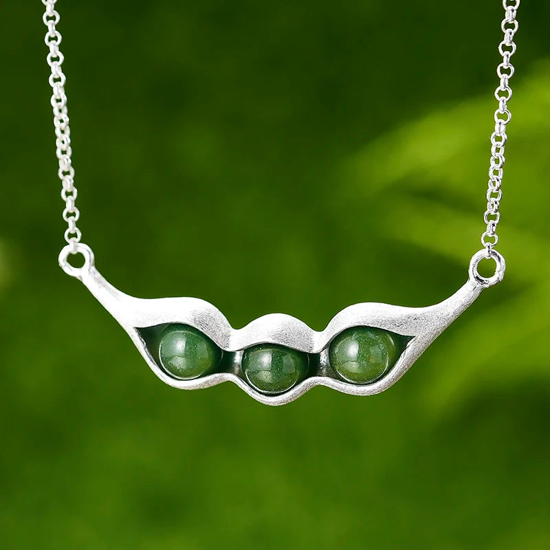 Natural Aventurine Necklace 925 Sterling Silver Gold Plated Handmade  Jewelry