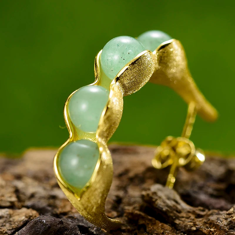 Pea Pods Drop Earrings