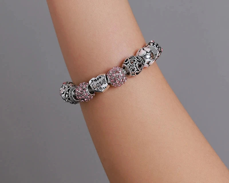 Silver Plated Charm Bracelet & Bangle