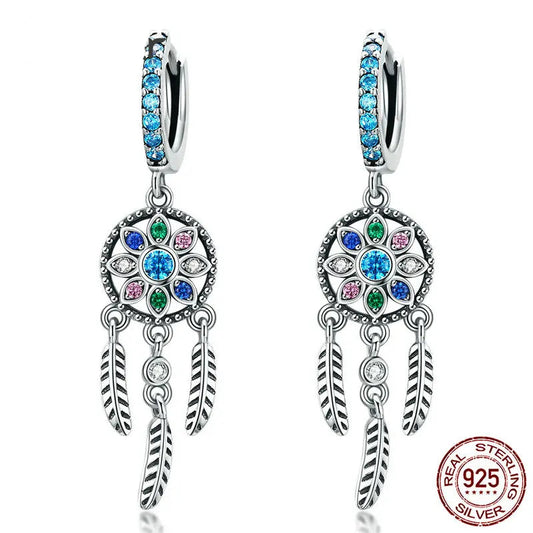 Bohemia Dreamcatcher Hanging Drop Earrings