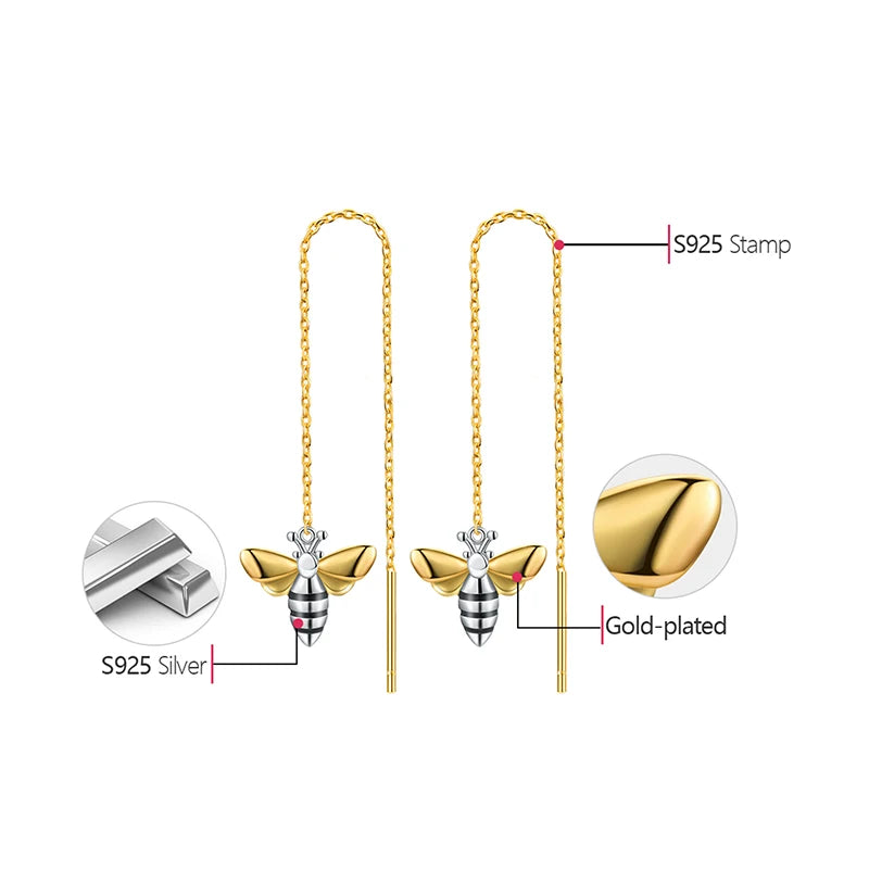 Honey Bee Dangle Earrings