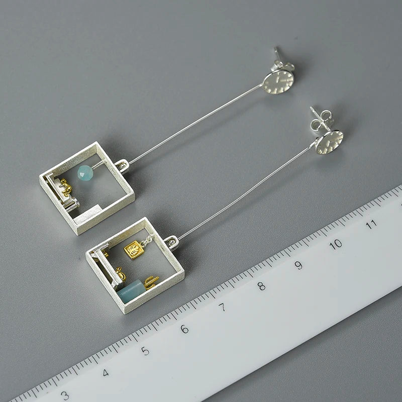 Lazy Cat Drop Earrings
