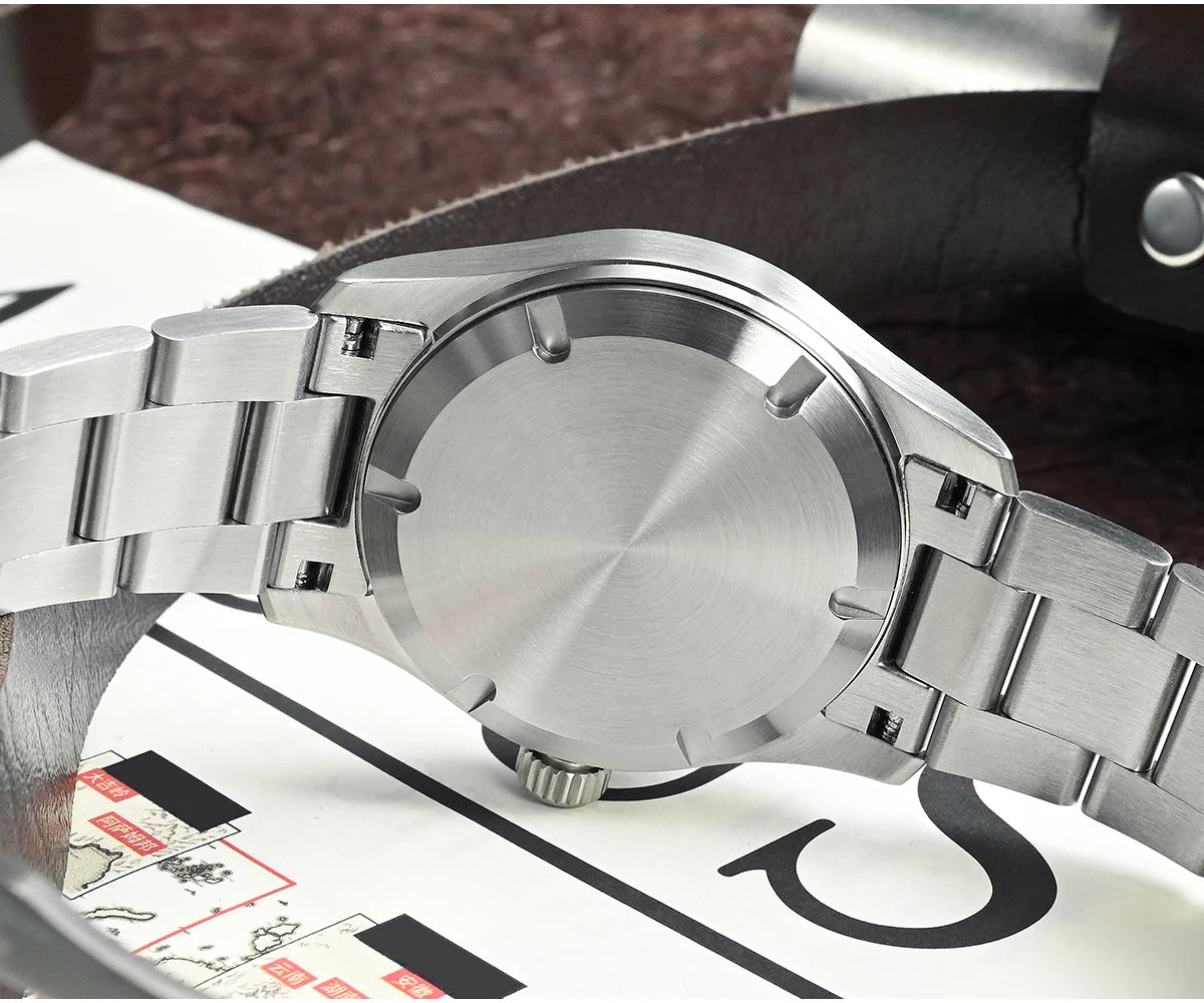 San Martin Pilot Watch 37mm – RONDA Quartz, Luminous, 10 Bar