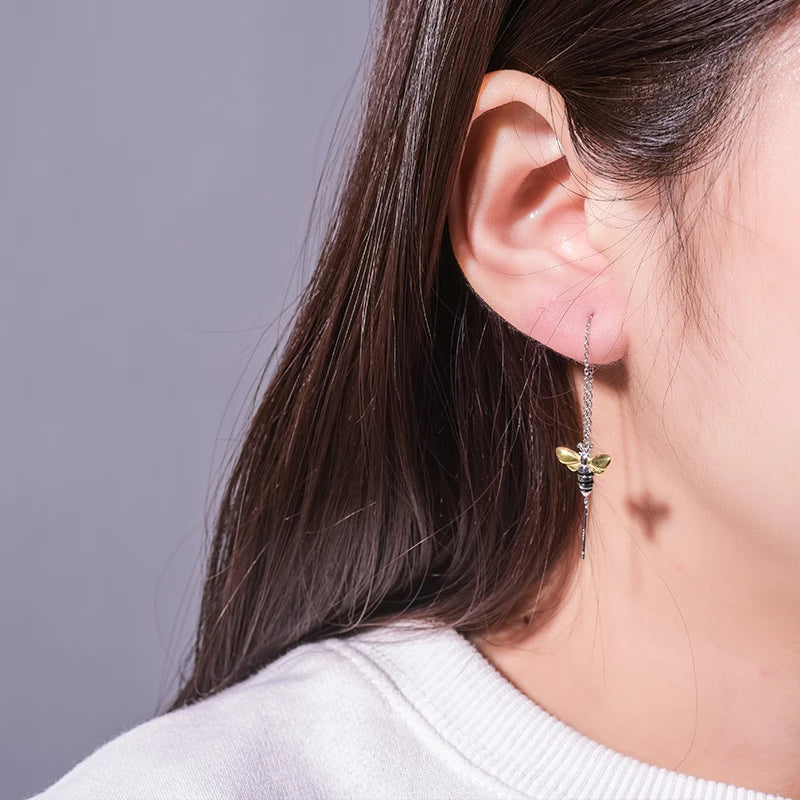 Honey Bee Dangle Earrings