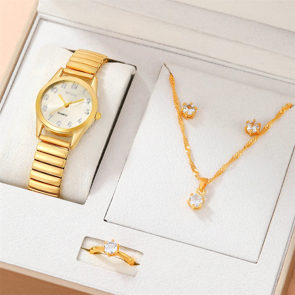 6PCS Set Womens Fashion Quartz Watch