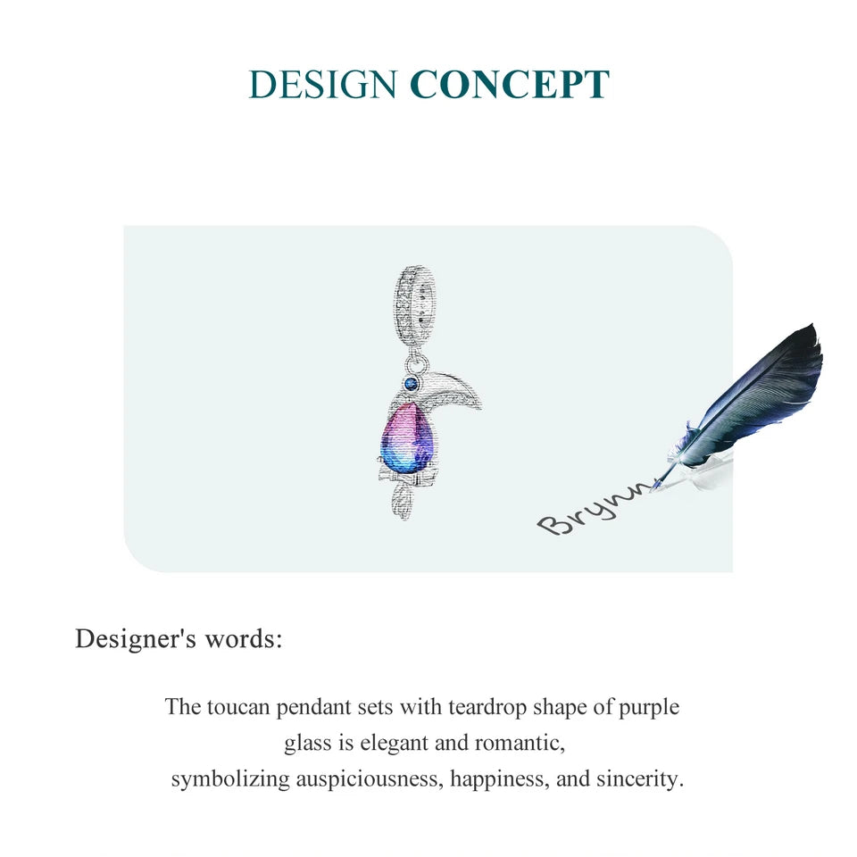 Bi Color Sea Turtle Charms Toucan Pendant