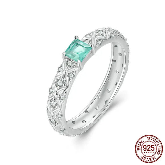 925 Sterling Silver Dainty CZ Ring