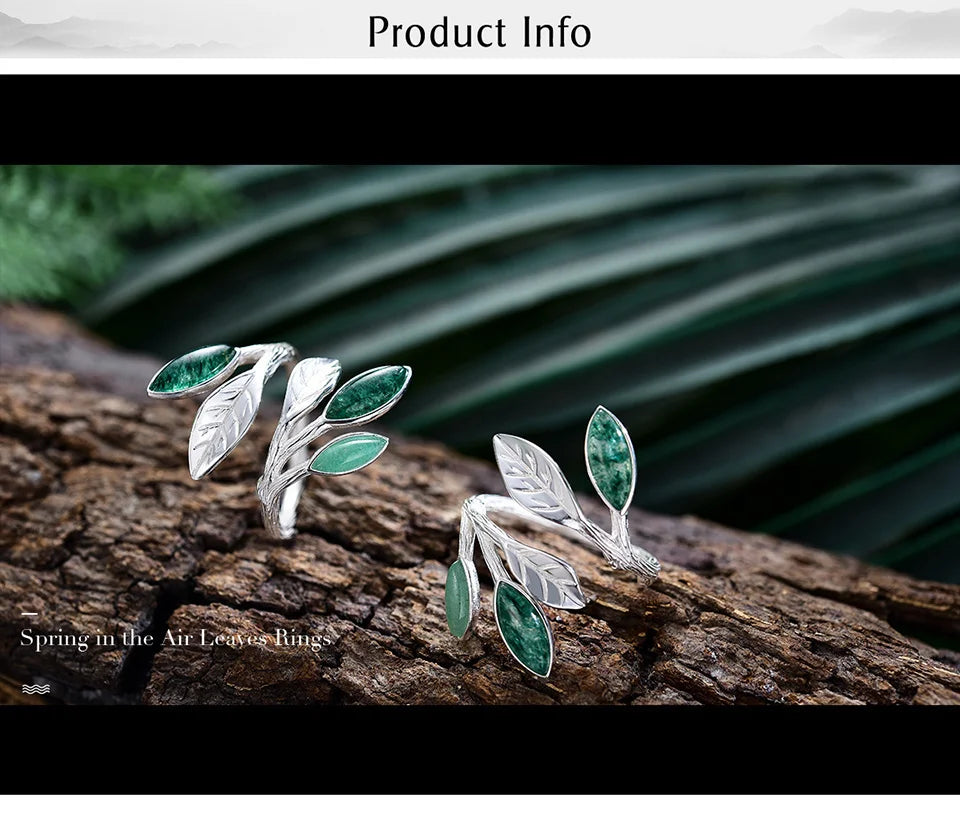 Spring in the Air Leaves Rings for Women