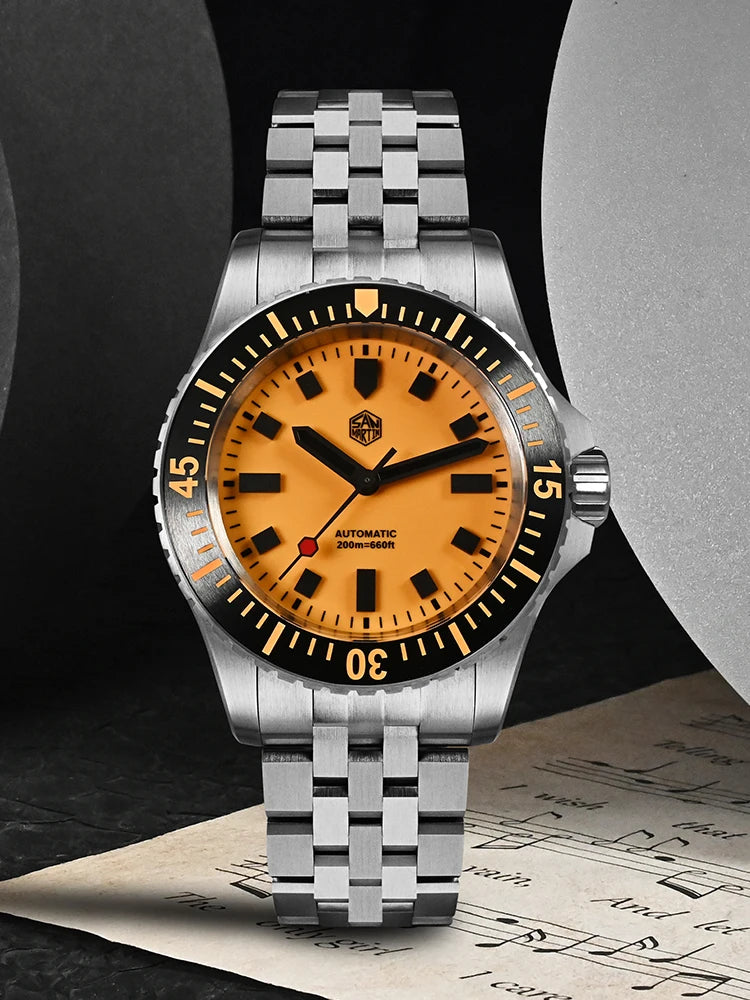San Martin SN0012 -Toolwatch 1200HV -ST2130 Full Lume -Dial 200M