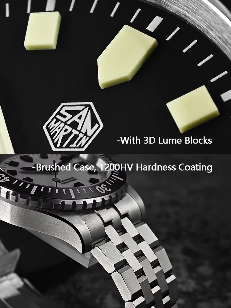 San Martin SN0012 Automatic Men's Watch – 1200HV Hardening Coating
