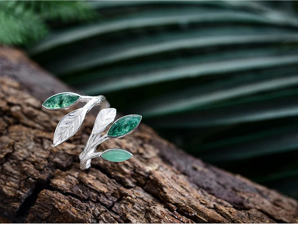 Spring in the Air Leaves Rings for Women