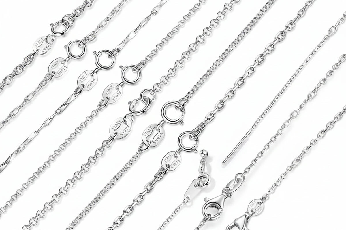 Sterling Silver S925 Chains – Multiple Designs, High Shine & Premium Quality