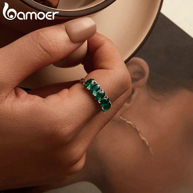 Luxurious Green Zircon Rings/ Fine Jewelry