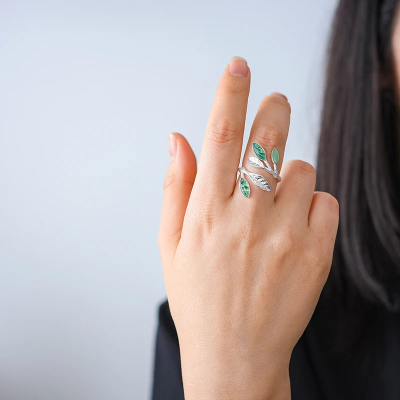 Spring in the Air Leaves Rings for Women