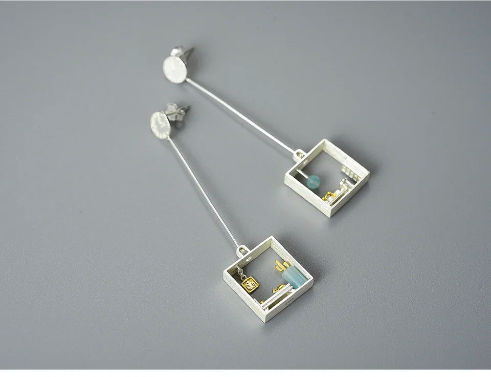 Lazy Cat Drop Earrings
