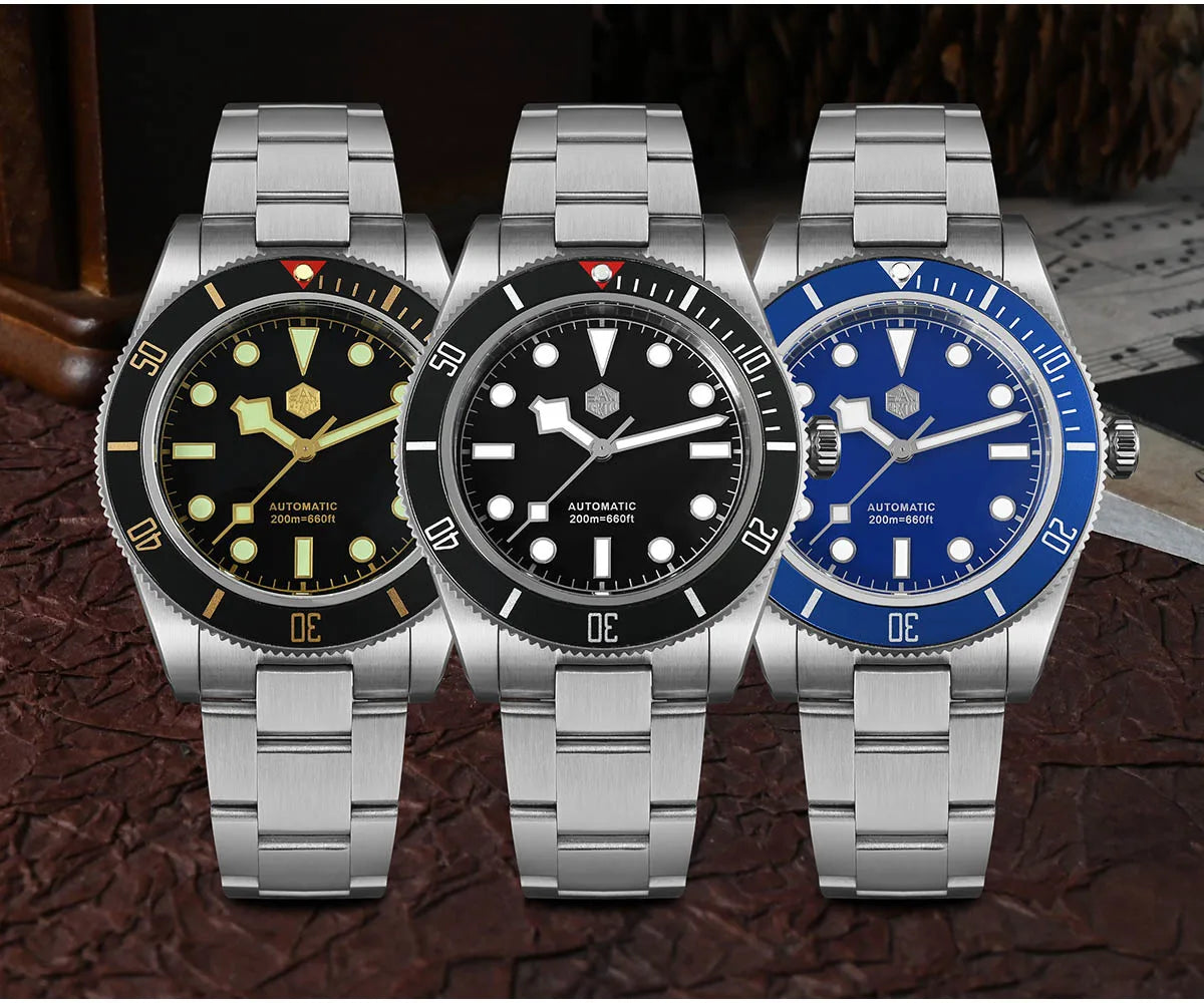 San Martin SN0008 40mm BB58 Retro Diver NH35 Automatic 20Bar Watch