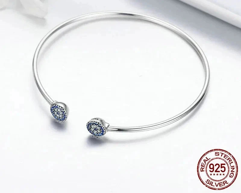 100% 925 Sterling Silver Blue Zircon