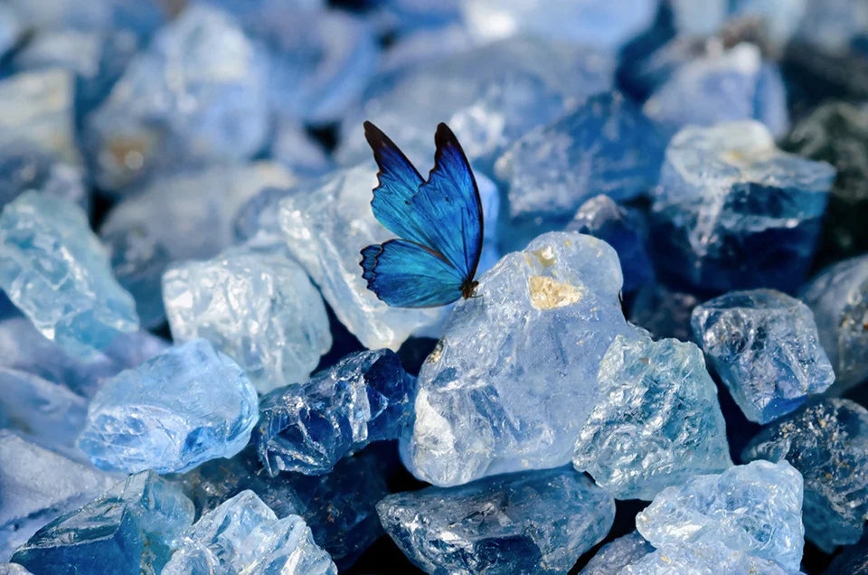 Aquamarine Flower Ring