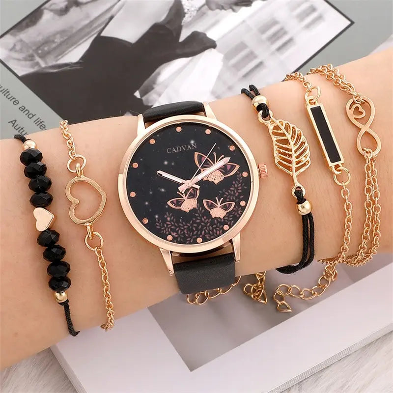 6pcs Set Womens Watches