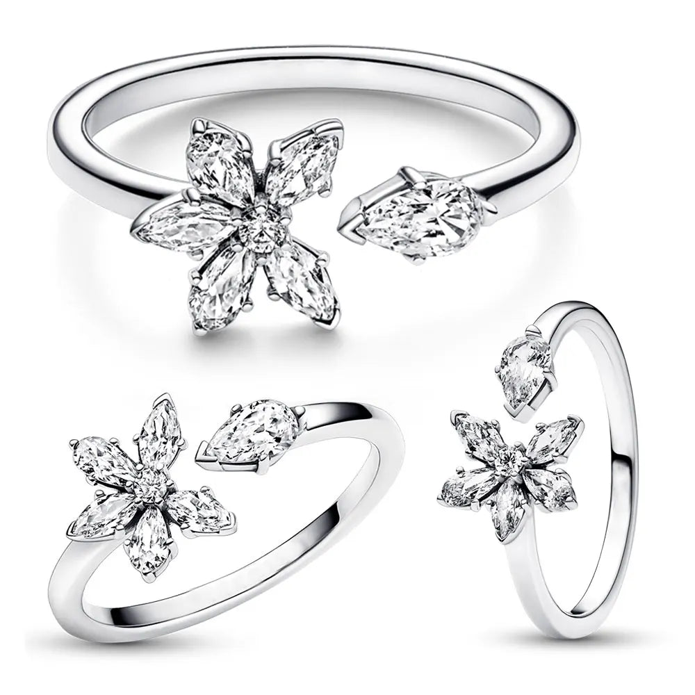 Flower Sun Moon Star Combo Rings