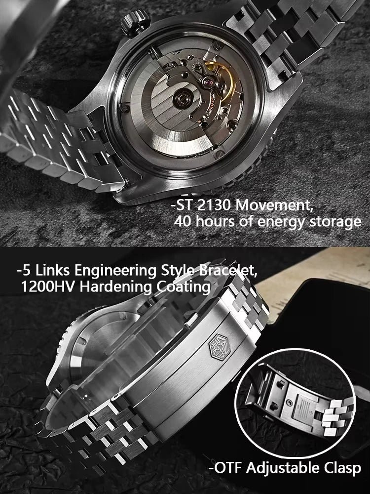 San Martin SN0012 Automatic Men's Watch – 1200HV Hardening Coating