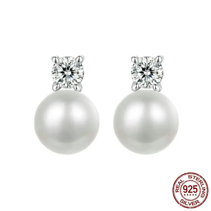 925 Sterling Silver Freshwater Pearl Stud Earrings