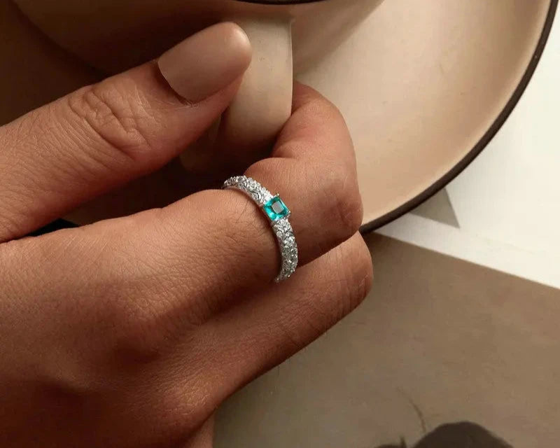 925 Sterling Silver Dainty CZ Ring