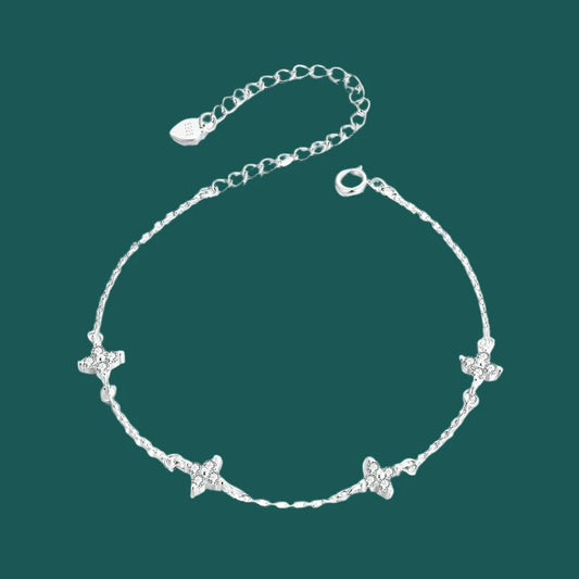 925 Sterling Silver Bracelet, White Gold Plated