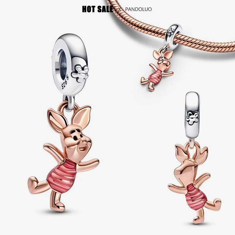 Disney Winnie the Pooh Piglet Dangle Charm Beads
