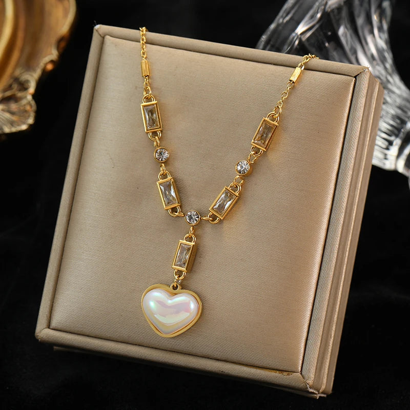 Stainless Steel Gold Color Hollow Ball Beads Pendant Necklace