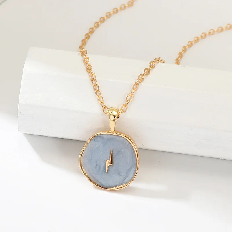 Colorful Moon Star Lightning Pendant Necklaces